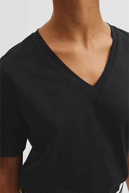 Australian Cotton V-Neck Neck T-Shirt