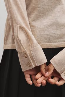 Merino Long Sleeve Knit Shirt