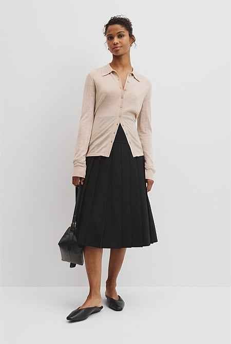 Merino Long Sleeve Knit Shirt