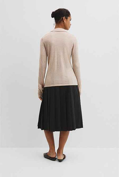 Merino Long Sleeve Knit Shirt