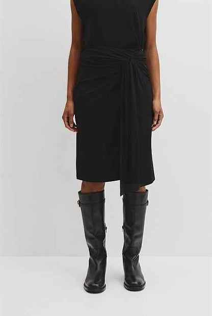 Twist Crepe Skirt