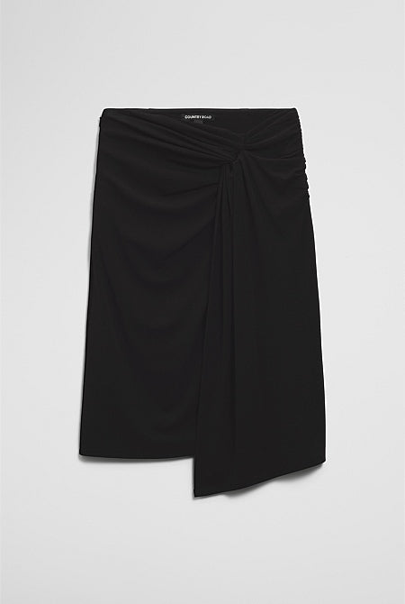 Twist Crepe Skirt