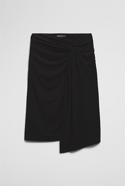 Twist Crepe Skirt