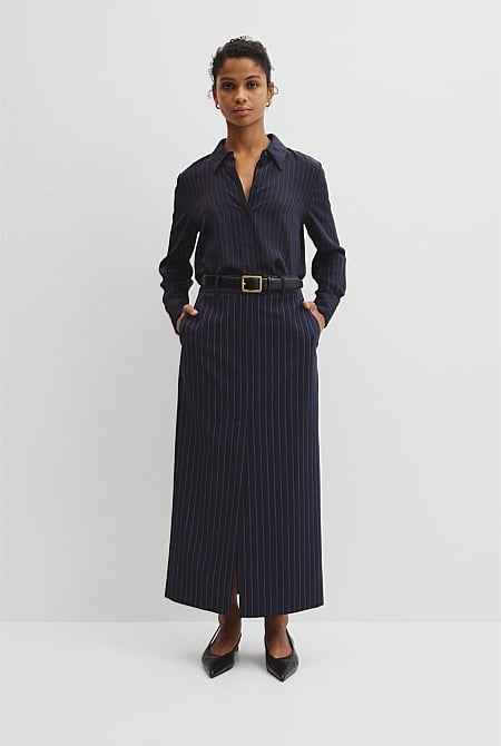 Silk Pinstripe Shirt