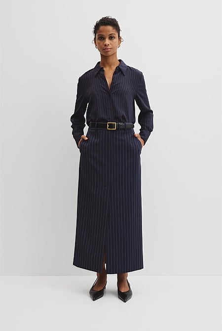 Silk Pinstripe Shirt