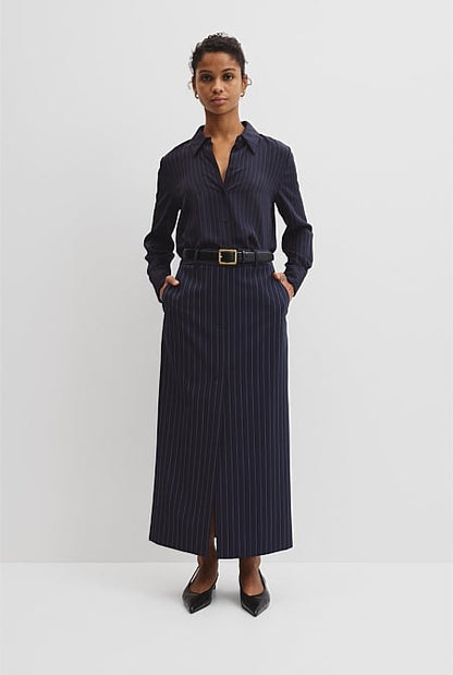 Silk Pinstripe Shirt