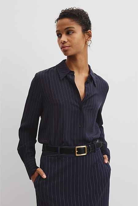 Silk Pinstripe Shirt