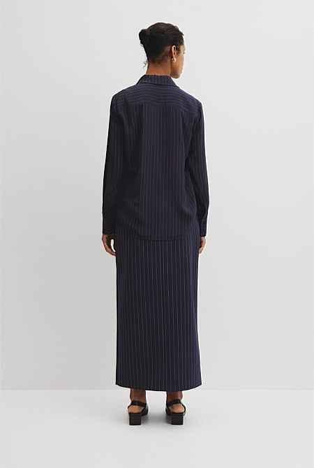 Silk Pinstripe Shirt