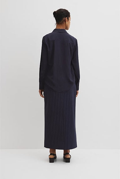 Silk Pinstripe Shirt