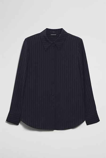 Silk Pinstripe Shirt