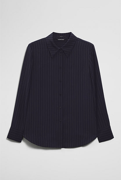 Silk Pinstripe Shirt