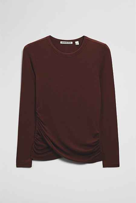 Jersey Wrap Top