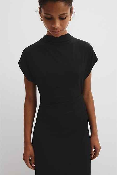 Drape Neck Dress