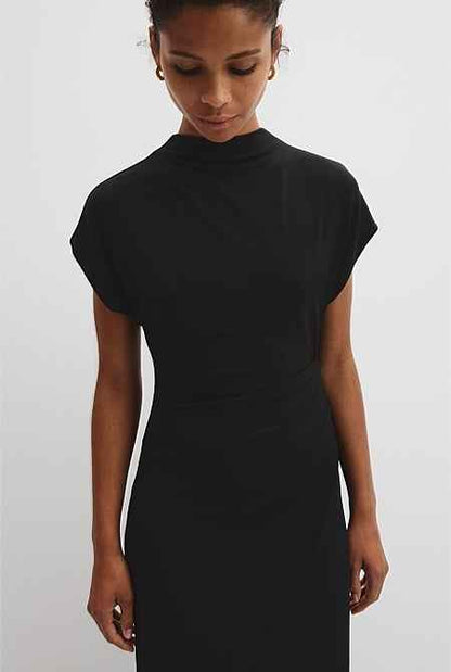 Drape Neck Dress