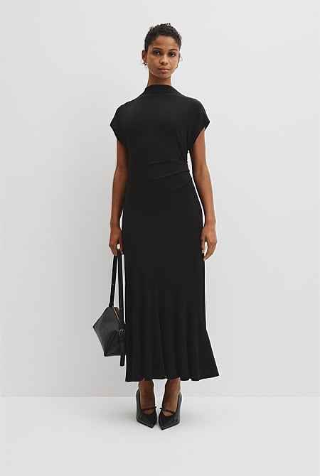 Drape Neck Dress