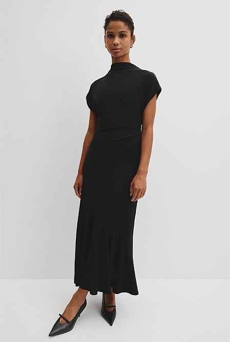 Drape Neck Dress
