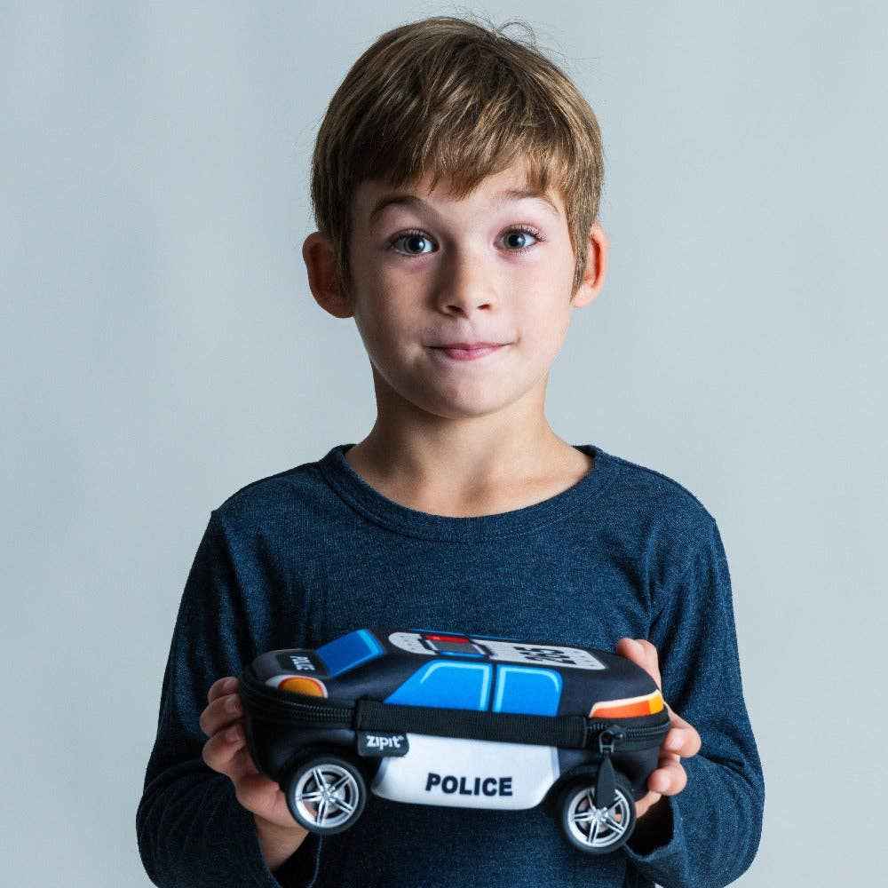 ZIPIT Truck Box Pencil Case Fire Truck/ Police Car Stationary Toy Car 3yrs+