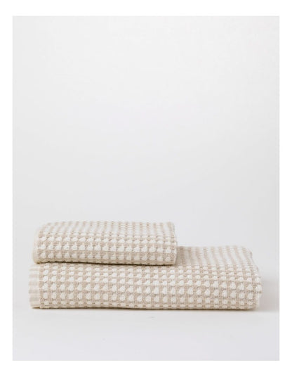 Bamboo Textured Towel Range in Moonbeam