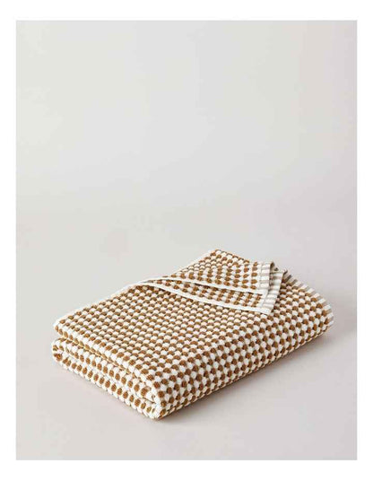 Bamboo Textured Towel Range in Rust
