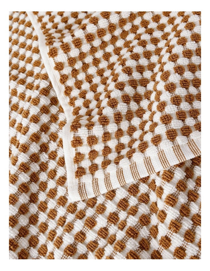 Bamboo Textured Towel Range in Rust