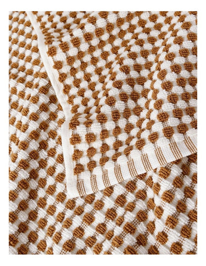 Bamboo Textured Towel Range in Rust