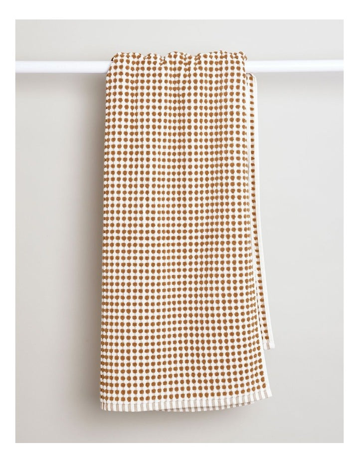 Bamboo Textured Towel Range in Rust