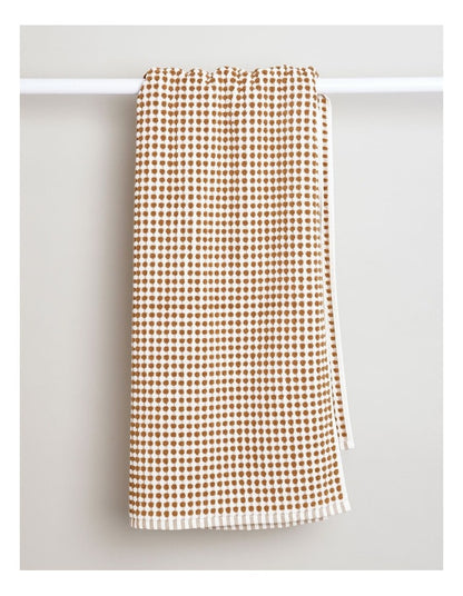 Bamboo Textured Towel Range in Rust