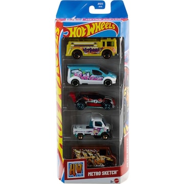 Hot Wheels Street Car Toys Assorted 5 pack
