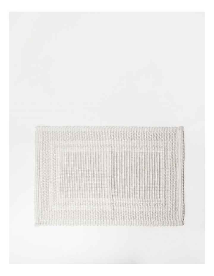 Textured Bath Mat in White