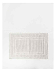 Textured Bath Mat in White