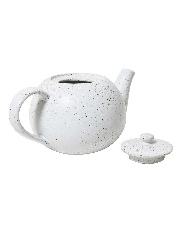 Natural Home Teapot 1L in White Speckle