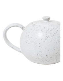 Natural Home Teapot 1L in White Speckle
