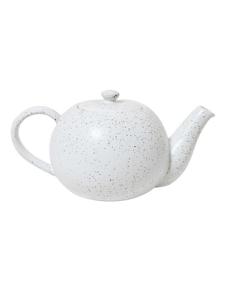Natural Home Teapot 1L in White Speckle