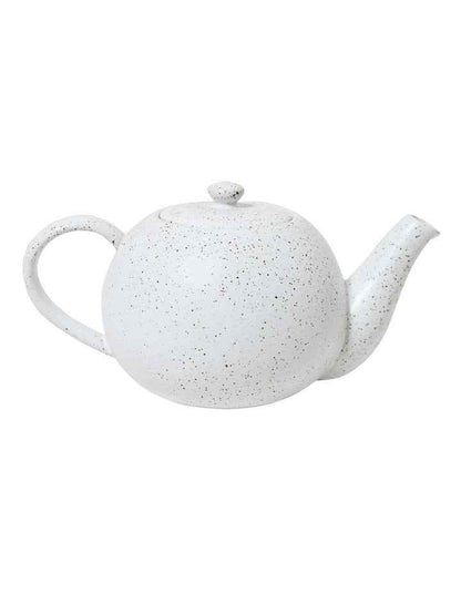 Natural Home Teapot 600ml in White Speckle