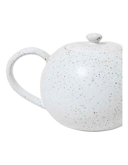 Natural Home Teapot 600ml in White Speckle