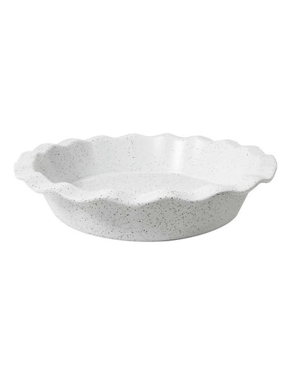 Natural Home Family Pie Dish in White Speckle