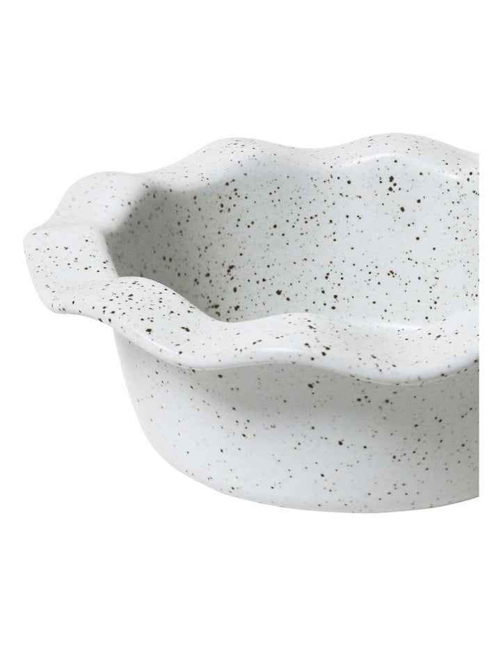 Natural Home Mini Pie Dish Set of 4 in White Speckle