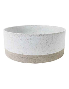 Natural Home Wheel Bowl Small 24cm in White Speckle