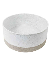 Natural Home Wheel Bowl Small 24cm in White Speckle