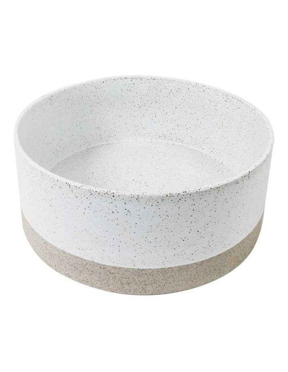 Natural Home Wheel Bowl Small 24cm in White Speckle