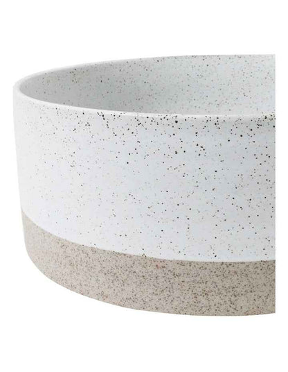 Natural Home Wheel Bowl Medium 30cm x 10cm in White Speckle