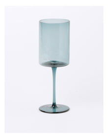 Hammered Wine Glass Set of 4 in Blue