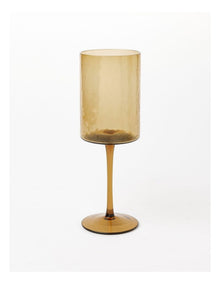 Hammered Wine Glass Set of 4 in Brown