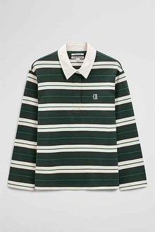 Australian Cotton Stripe Rugby Polo Sweat