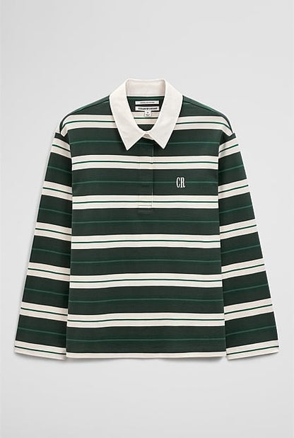 Australian Cotton Stripe Rugby Polo Sweat