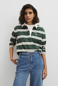Australian Cotton Stripe Rugby Polo Sweat