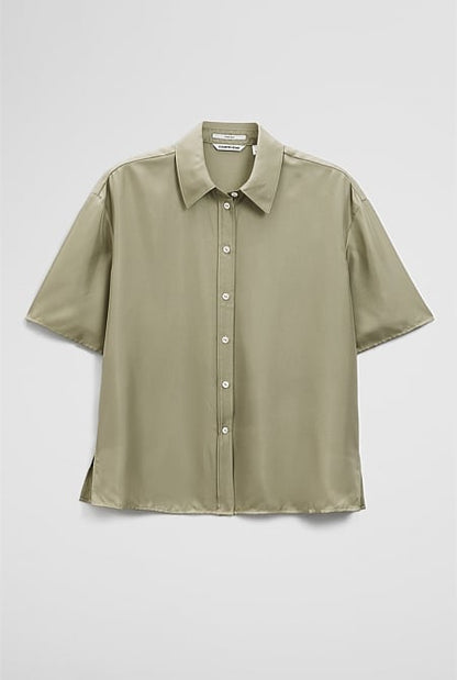 Short Sleeve Silk Shirt