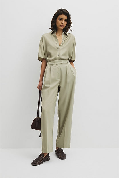 Short Sleeve Silk Shirt