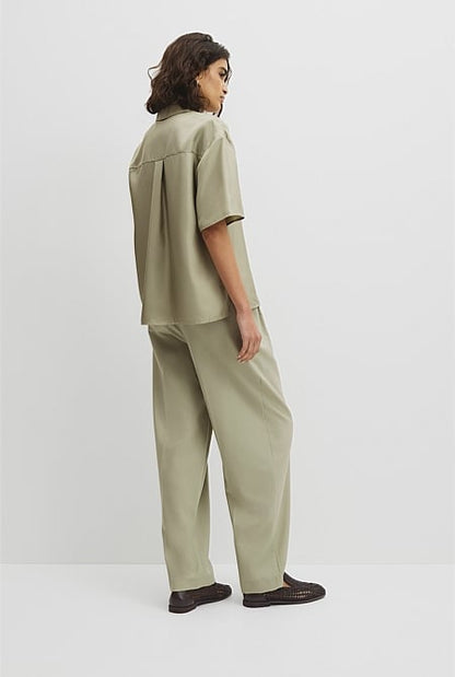 Short Sleeve Silk Shirt