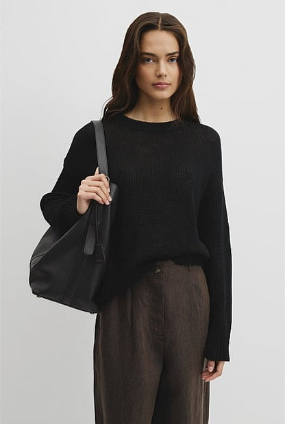Organically Grown Cotton Tape Yarn Sweater